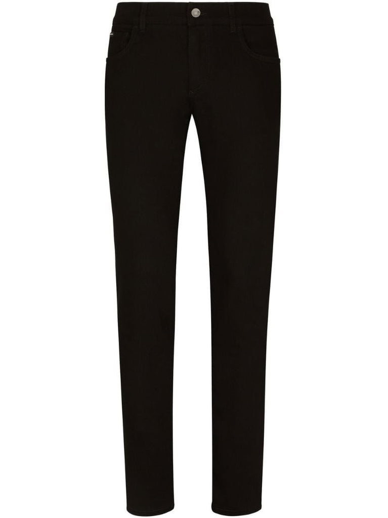 Black Logo Plaque Skinny Jeans