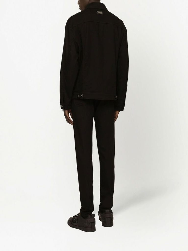 Black Logo Plaque Skinny Jeans
