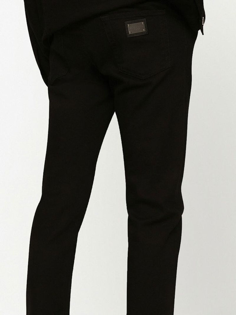 Black Logo Plaque Skinny Jeans
