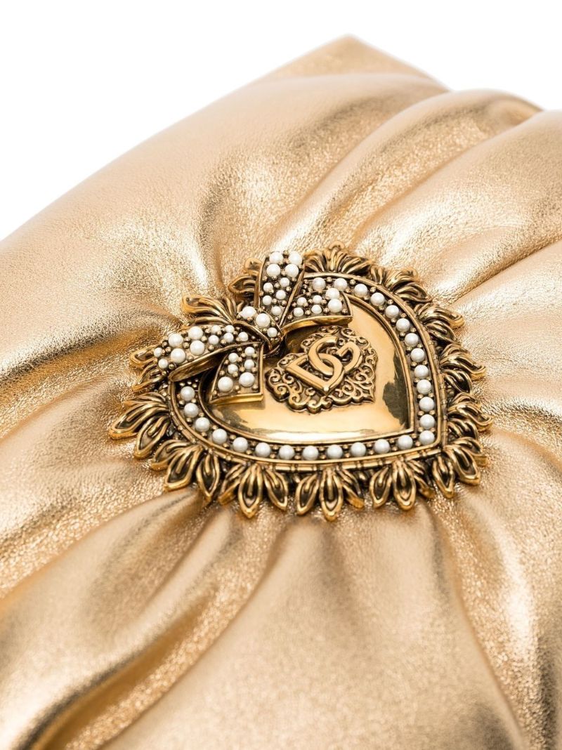Gold-tone Devotion Leather Cross Body Bag