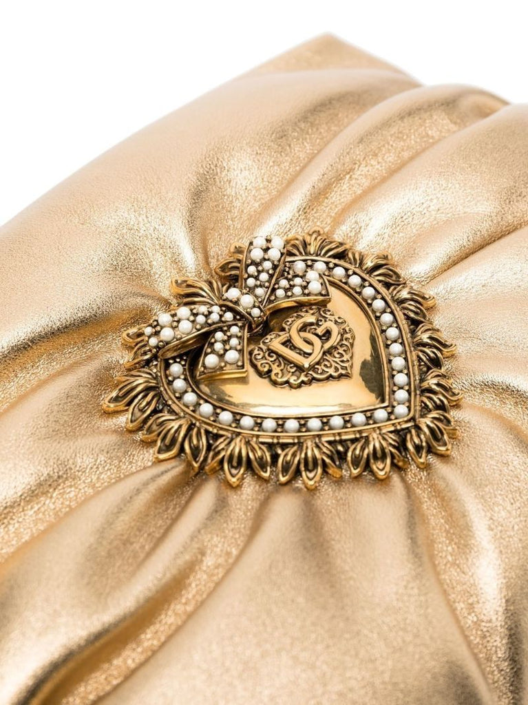 Gold-tone Devotion Leather Cross Body Bag