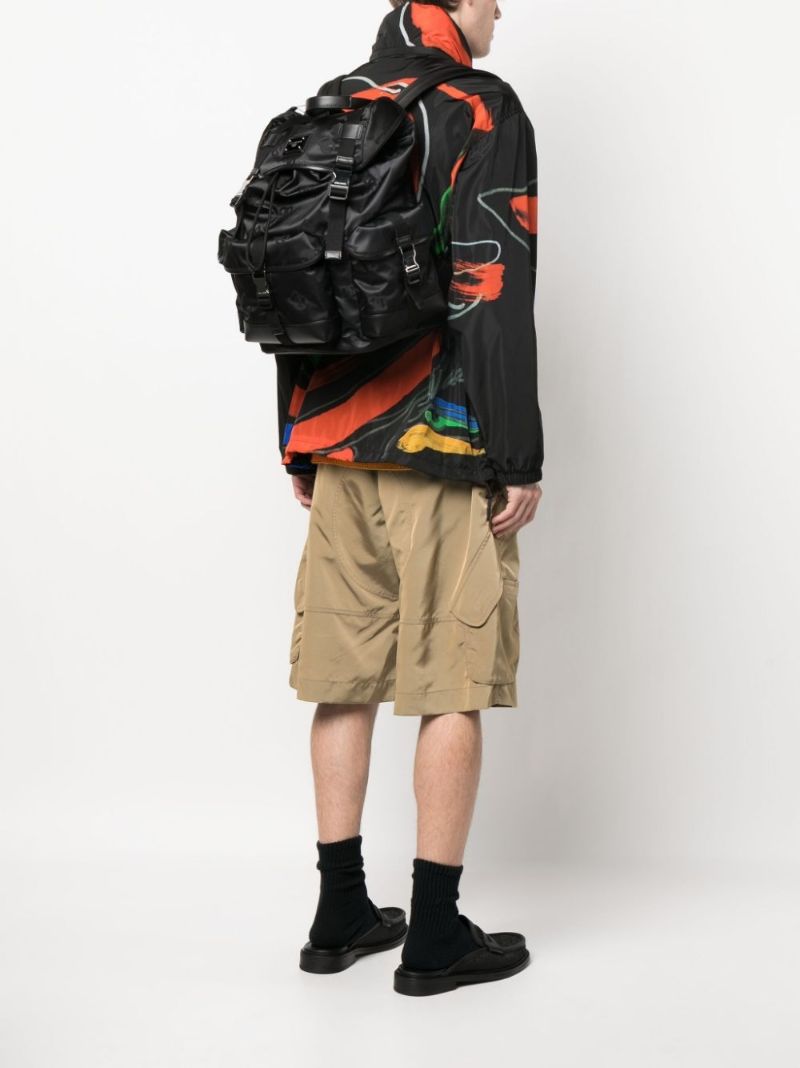 Black Logo Plaque Backpack