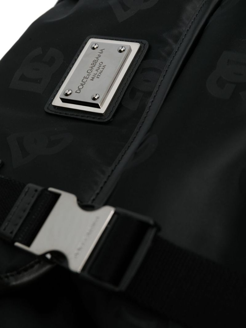 Black Logo Plaque Backpack