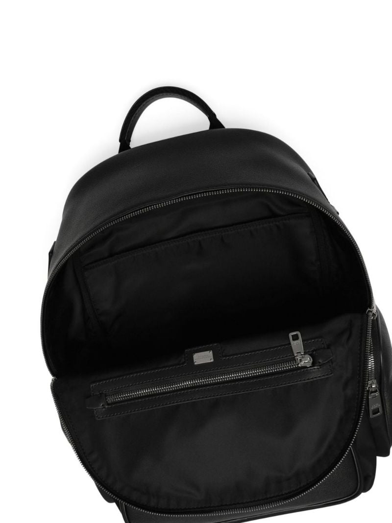 Black Logo Plaque Backpack