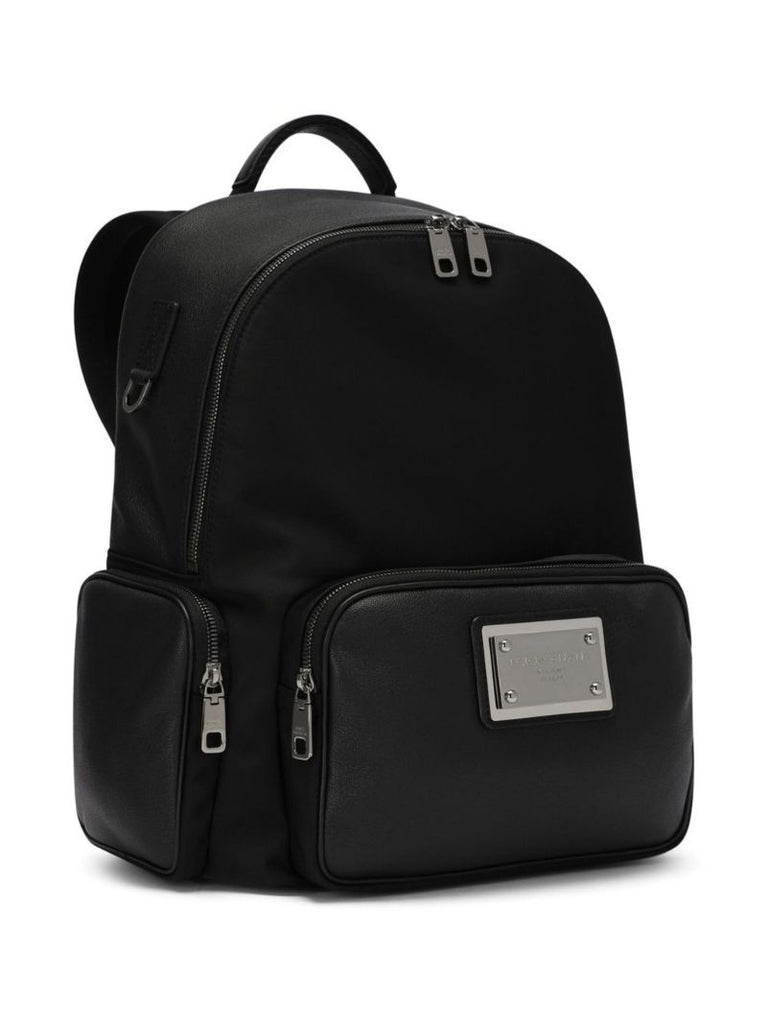 Black Logo Plaque Backpack