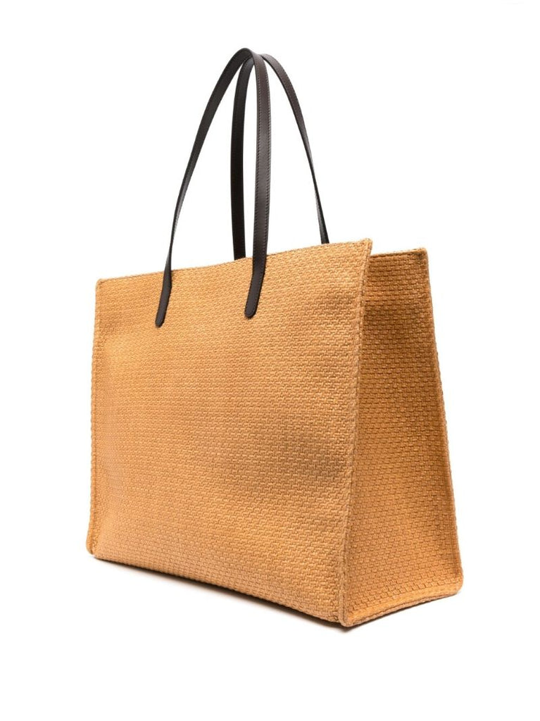 Brown Logo-embroidered Tote Bag