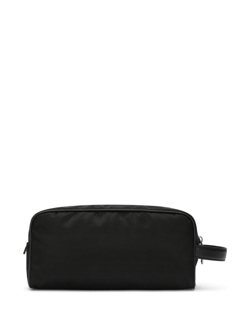 Black Logo Plaque Wash Bag