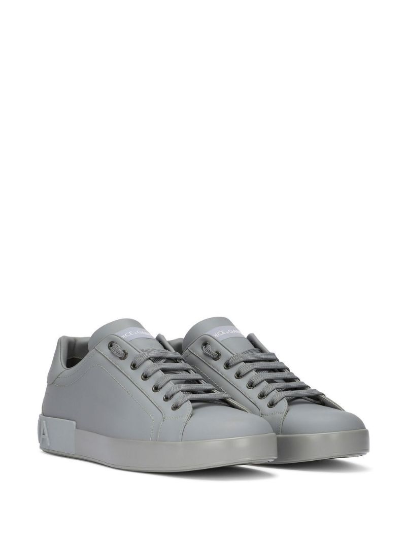 Grey Portofino Leather Sneakers