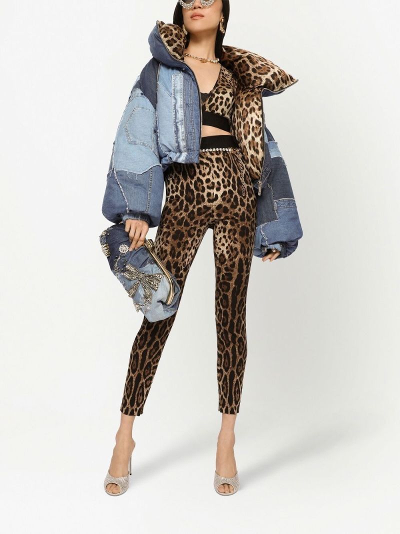 Brown Leopard Print Crop Top