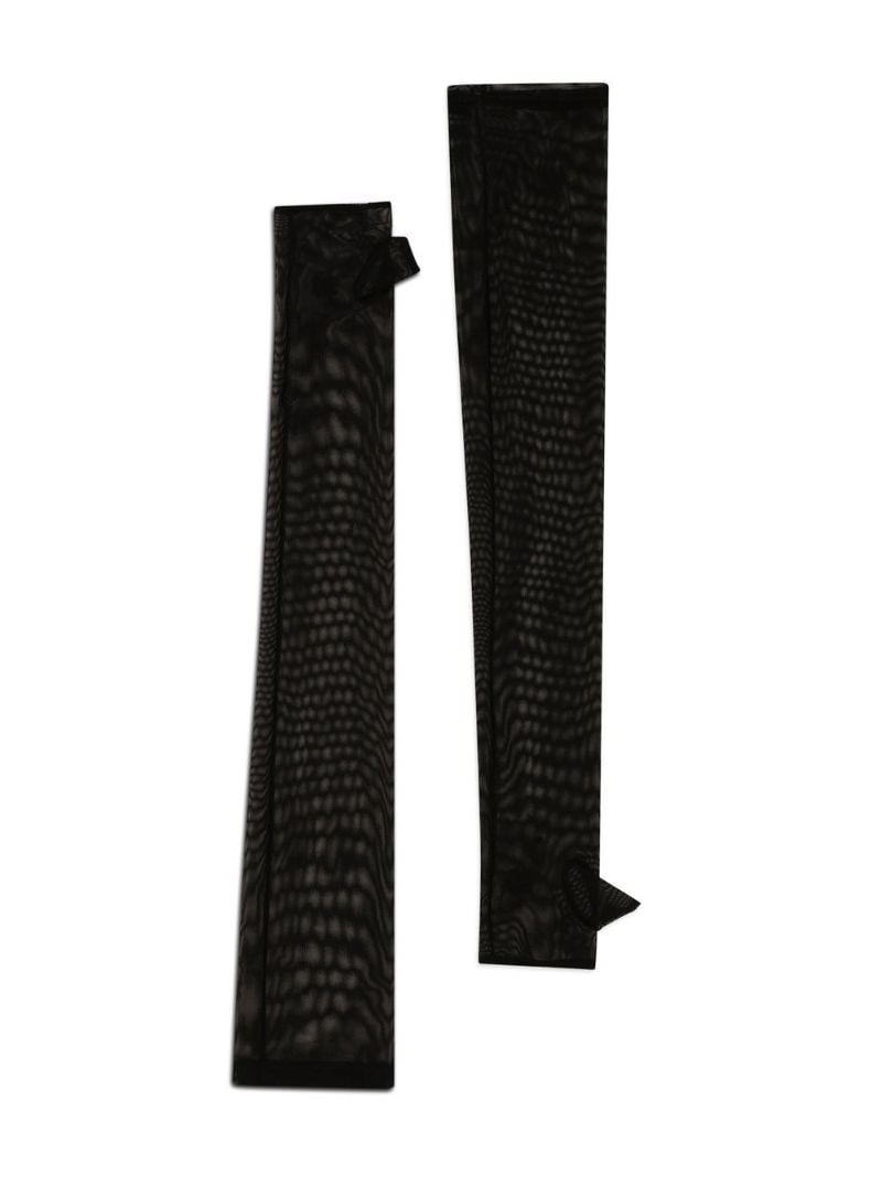 Black Long Tulle Gloves