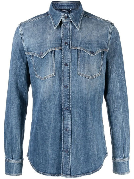 Blue Long Sleeve Denim Shirt