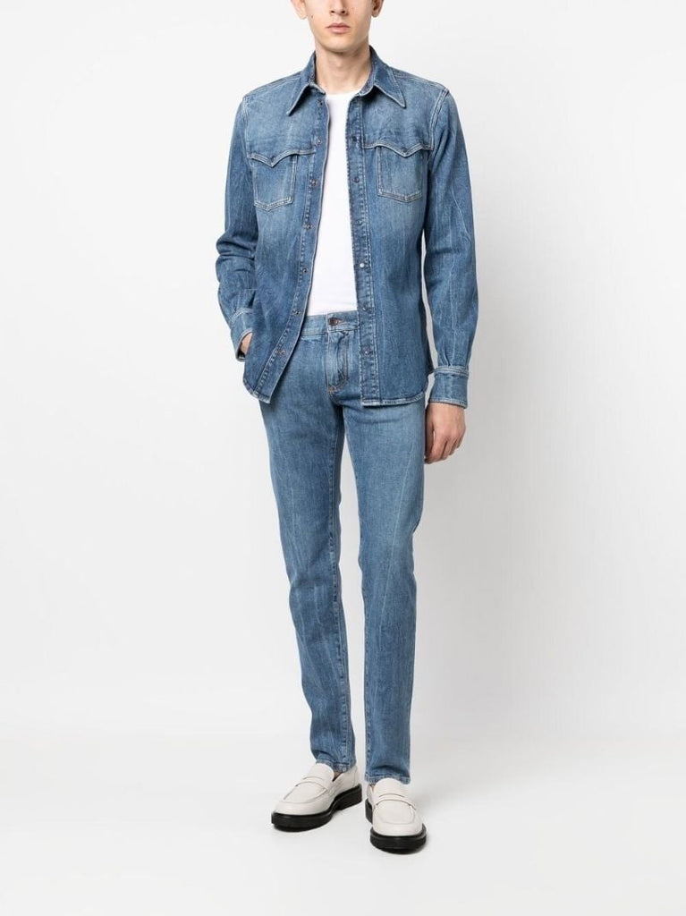 Blue Long Sleeve Denim Shirt