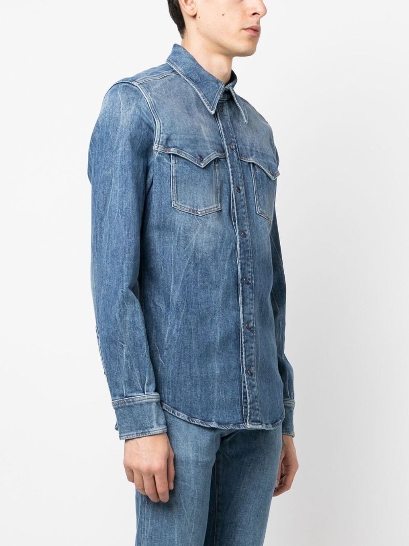 Blue Long Sleeve Denim Shirt