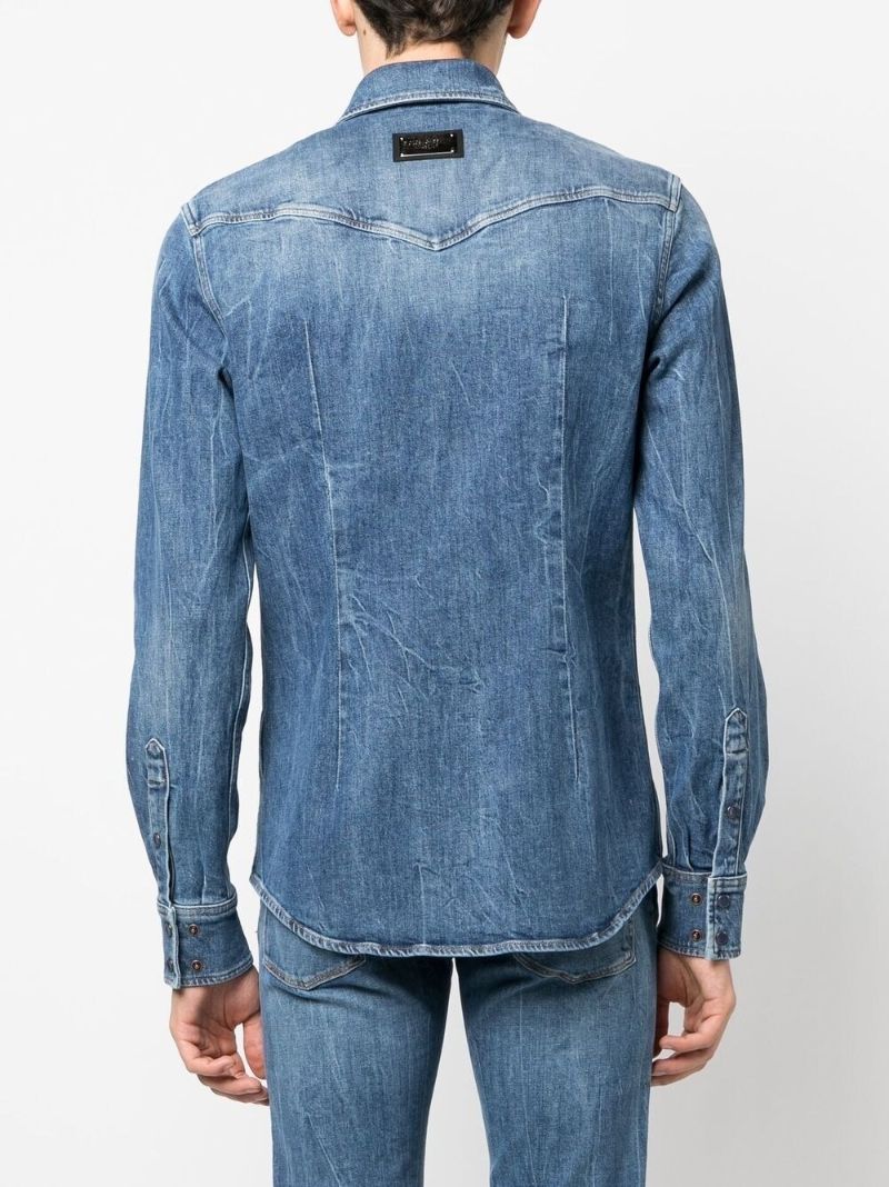 Blue Long Sleeve Denim Shirt