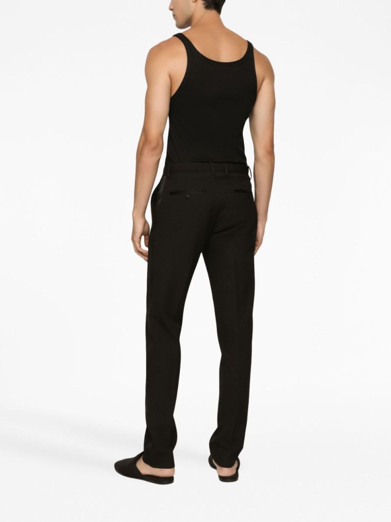 Black Scoop Neck Cotton Tank Top