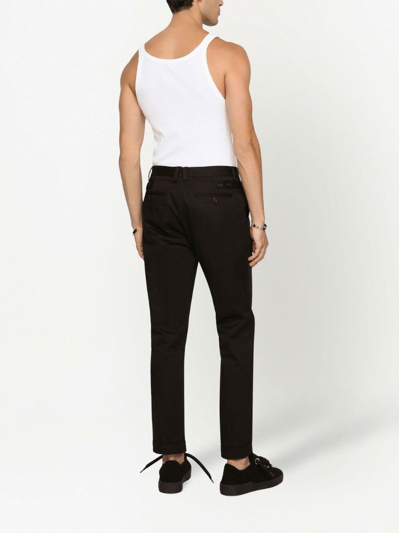 White Cotton Fine Rib Tank Top