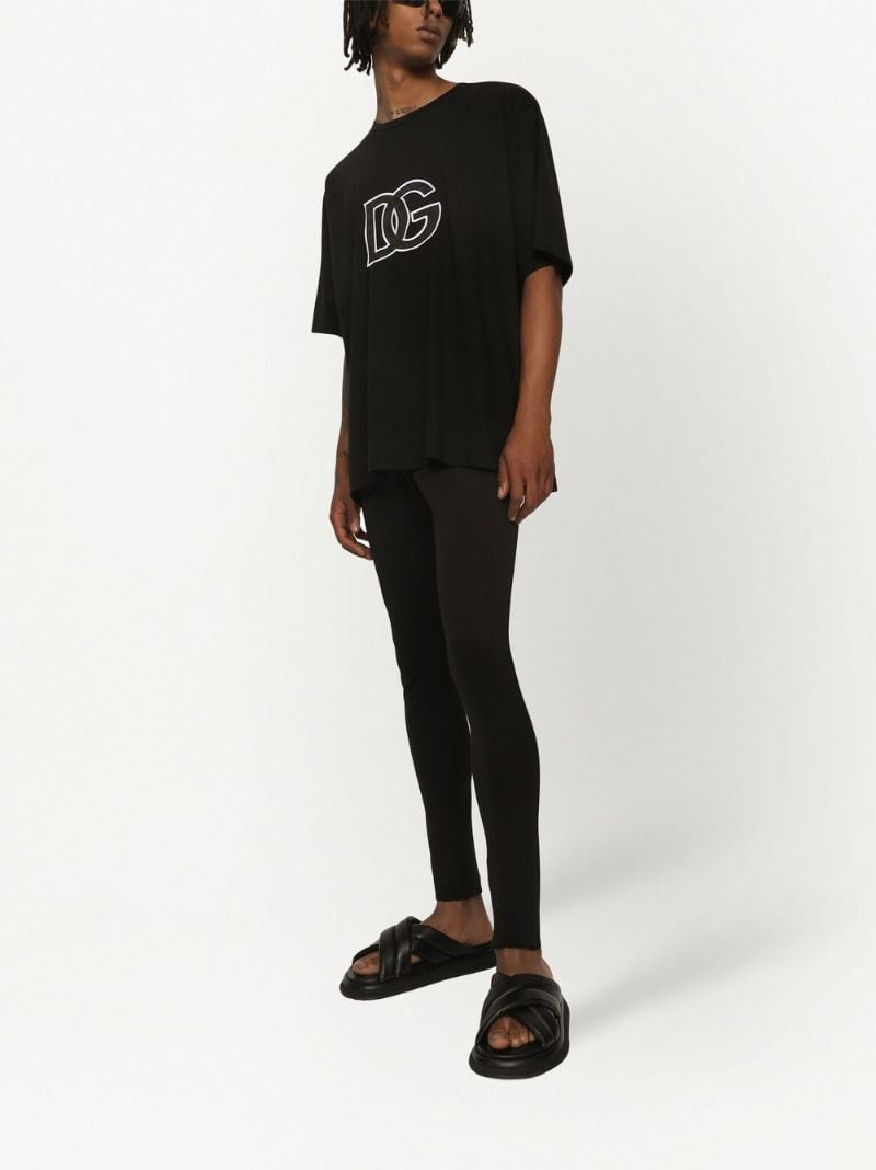 Black Logo Patch Cotton T-shirt