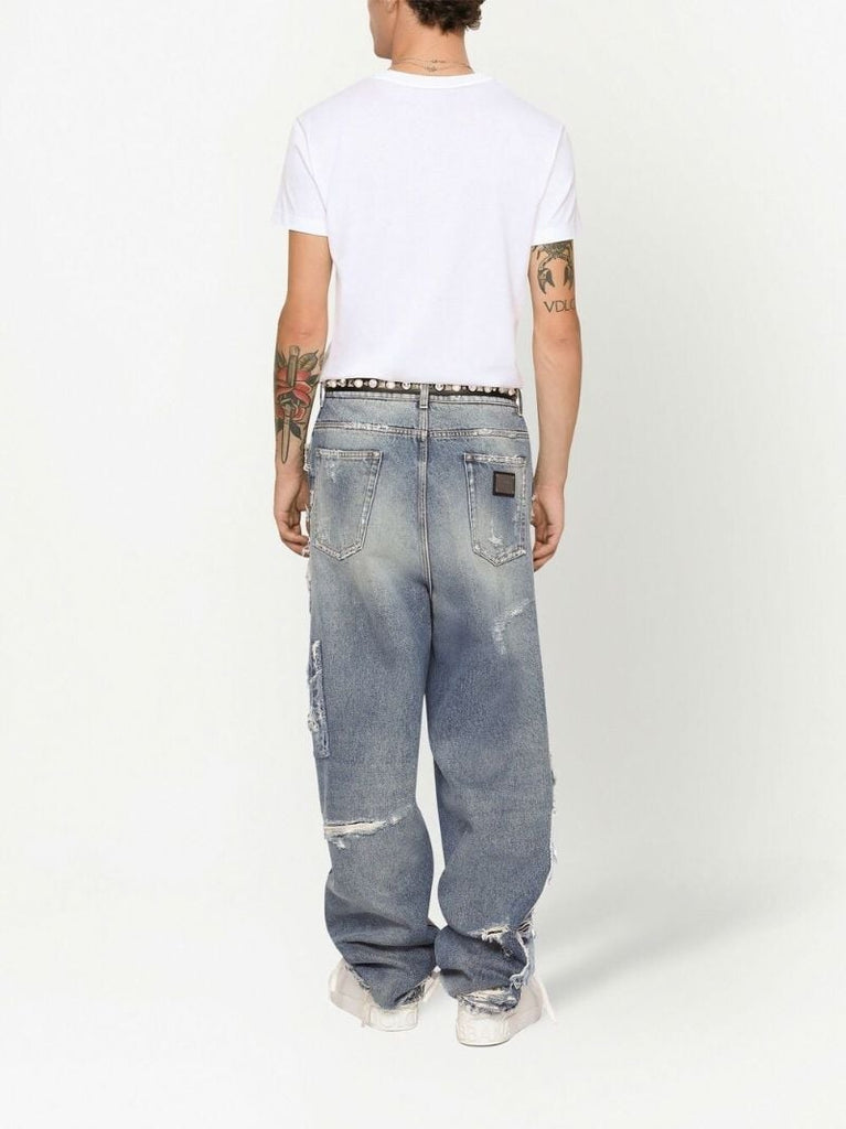 White Logo Print T-shirt