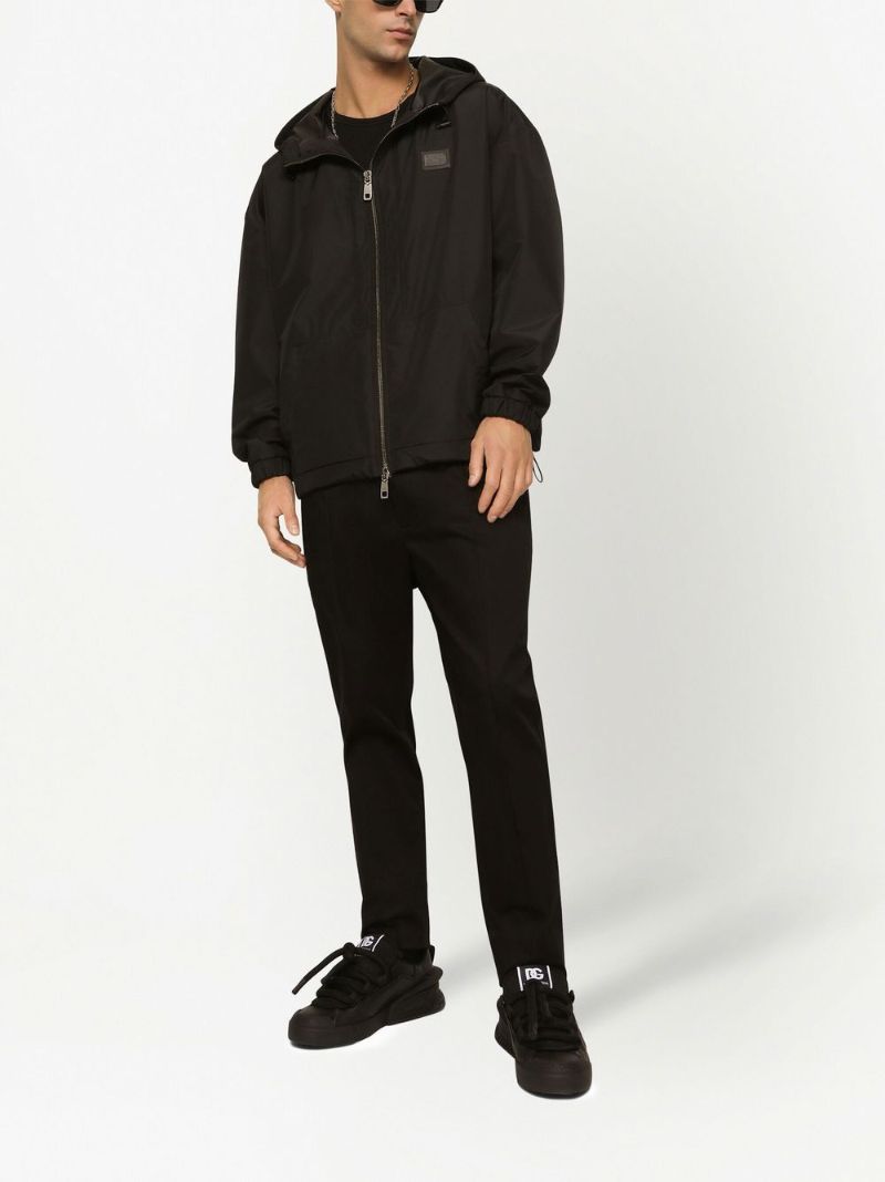 Branded Tag Hooded Jacket