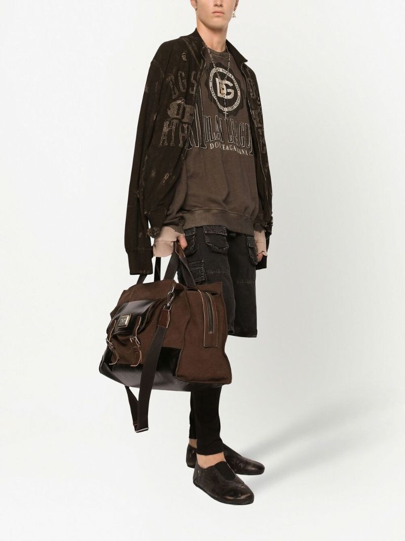 Brown Logo Print Cotton Sweatshirt
