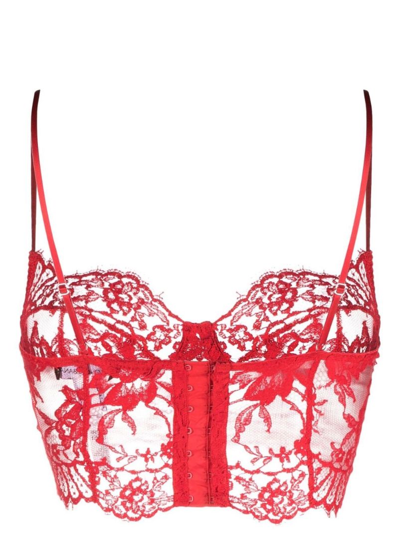 Red Lace Bralette Top