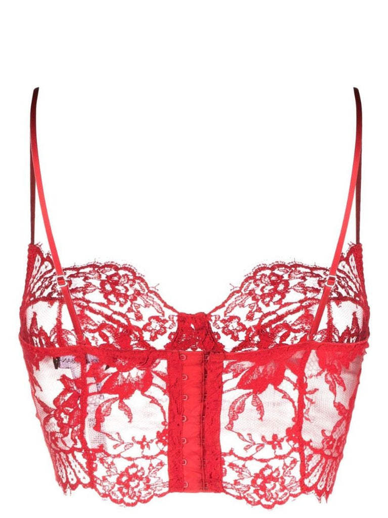 Red Lace Bralette Top