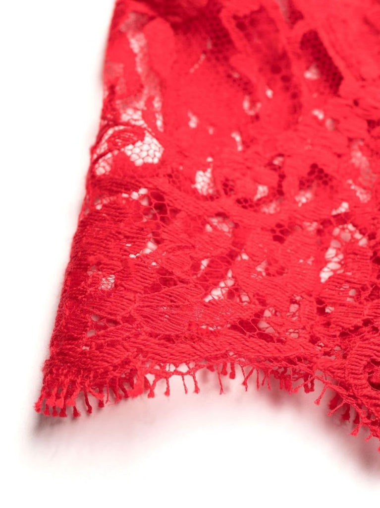 Red Lace Bralette Top