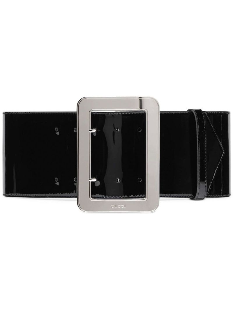 Black Patent Leather Belt