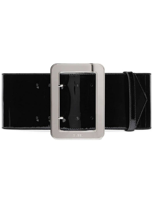Black Patent Leather Belt