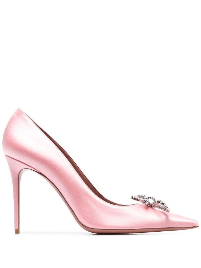 Pink Rosie 95 Crystal-embellished Pumps