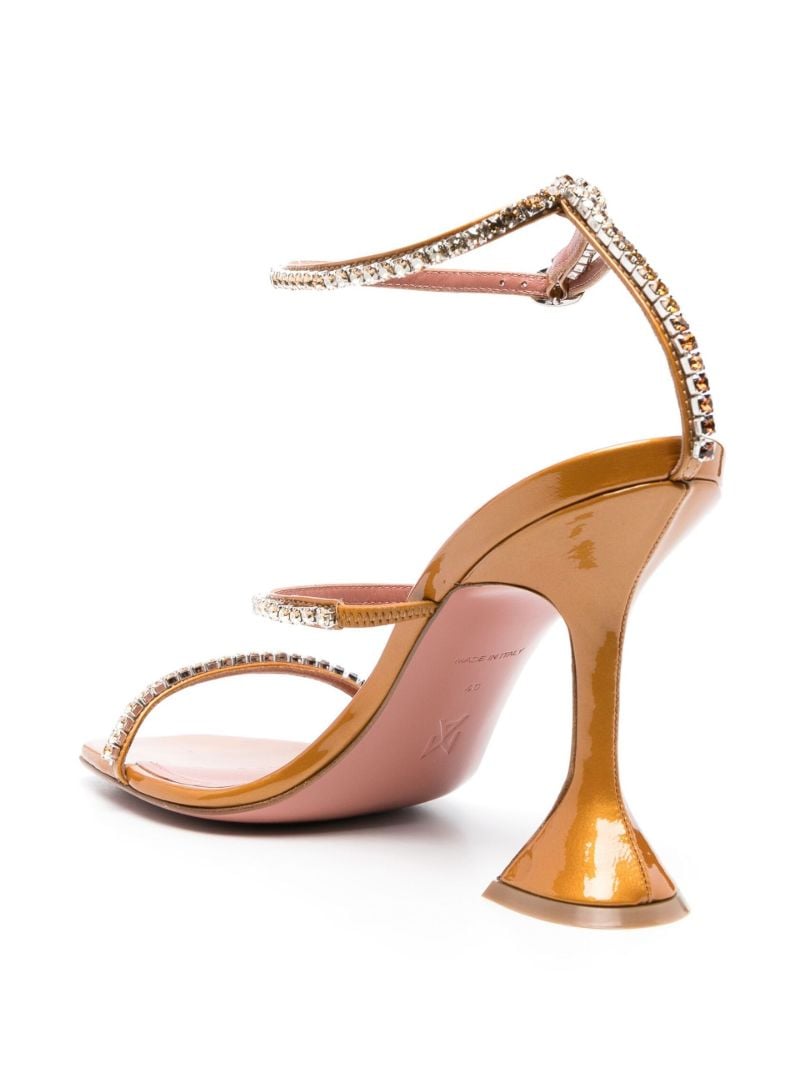 Orange Gilda 95 Crystal Leather Sandals