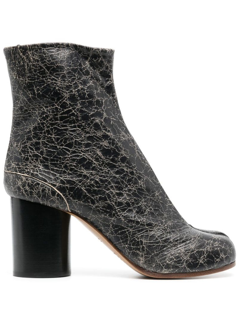 Black Tabi 80 Leather Ankle Boots