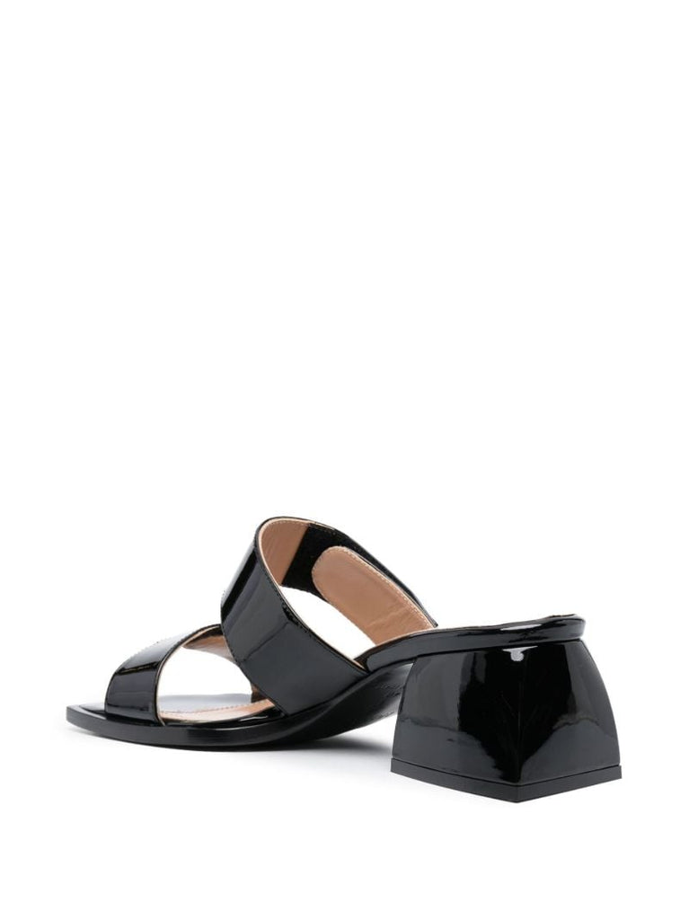Black 45 Patent Leather Sandals