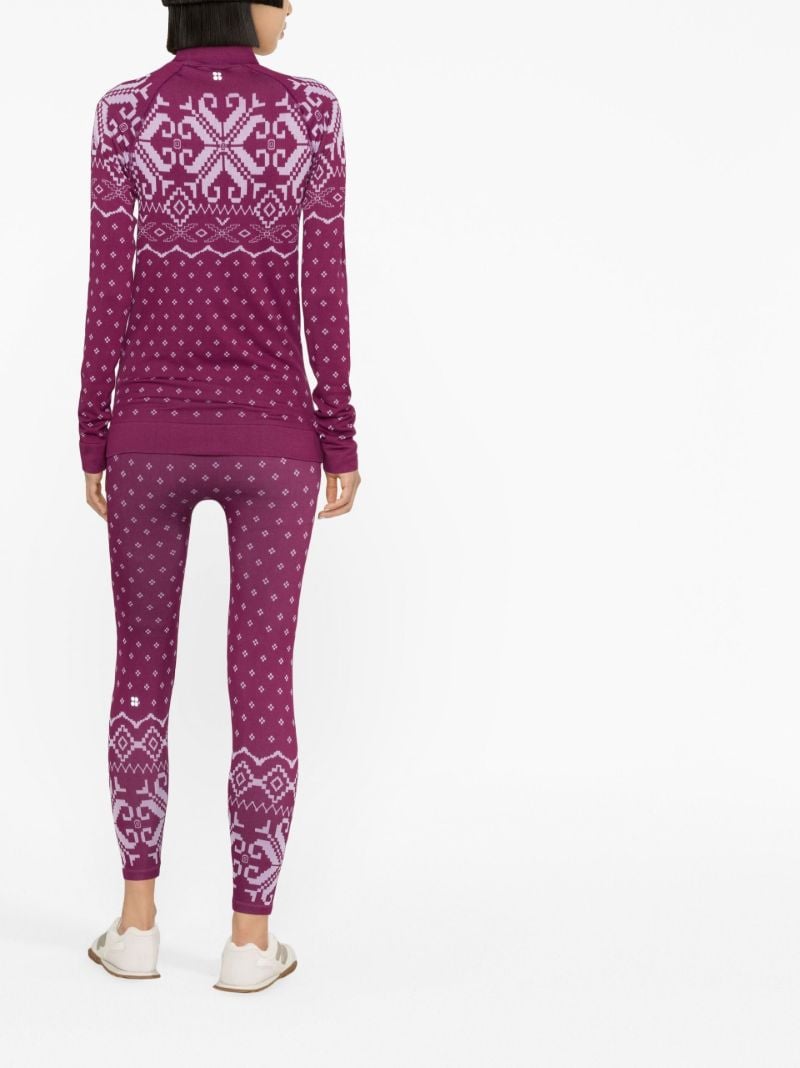 Pink Fair Isle Base Layer Ski Top