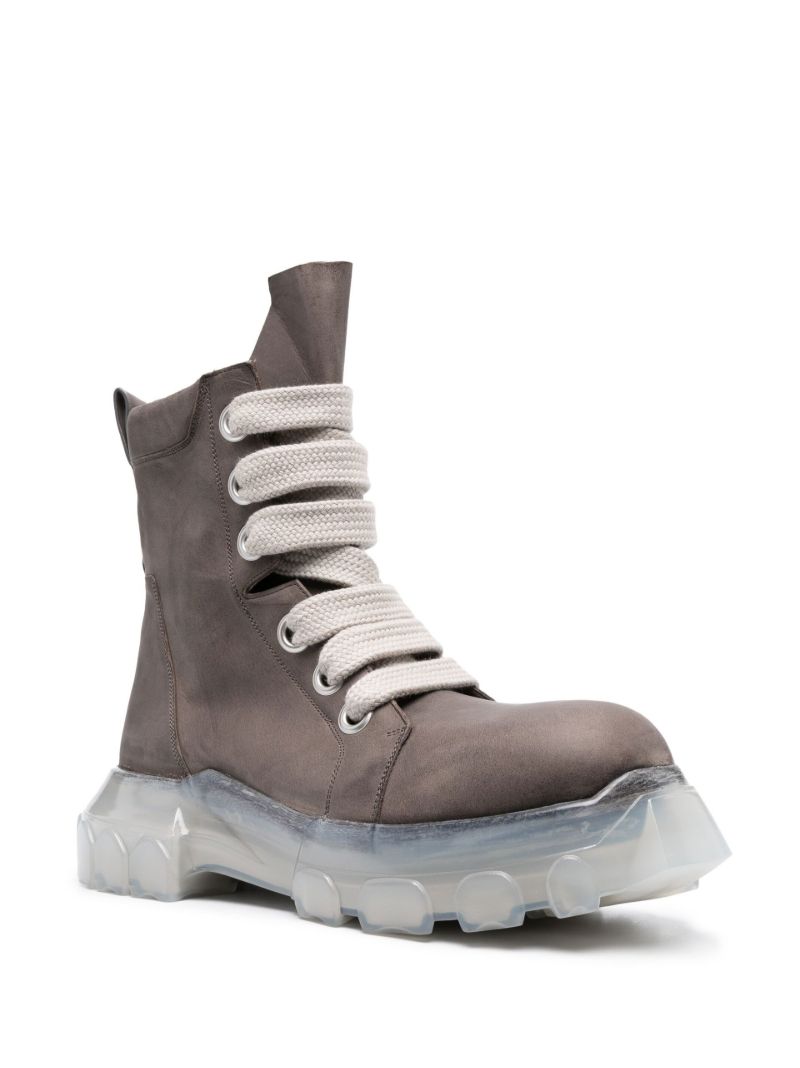 Brown Bozo Lace-up Leather Boots
