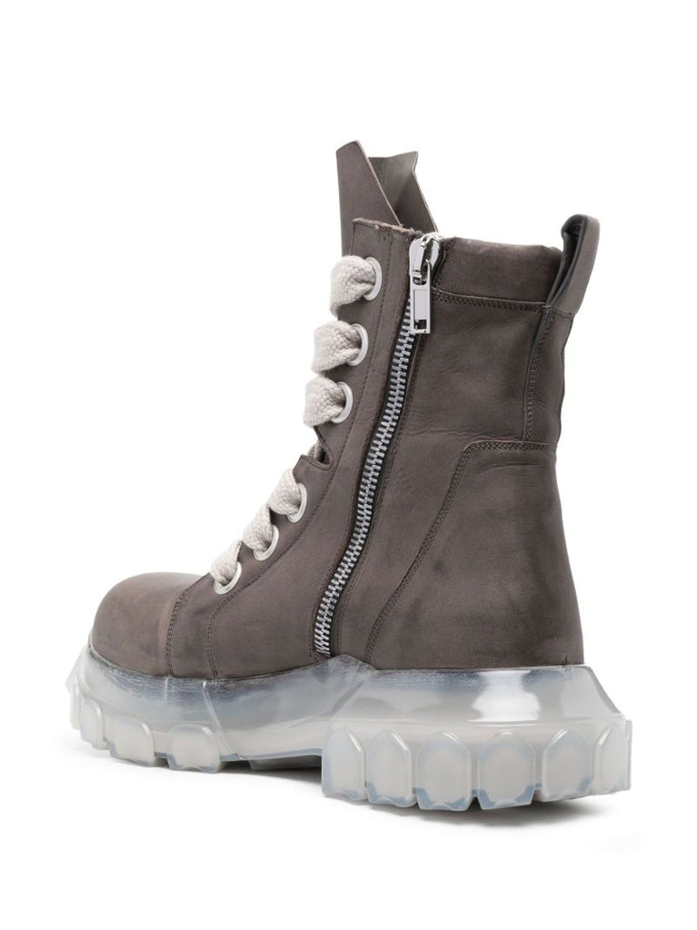 Brown Bozo Lace-up Leather Boots