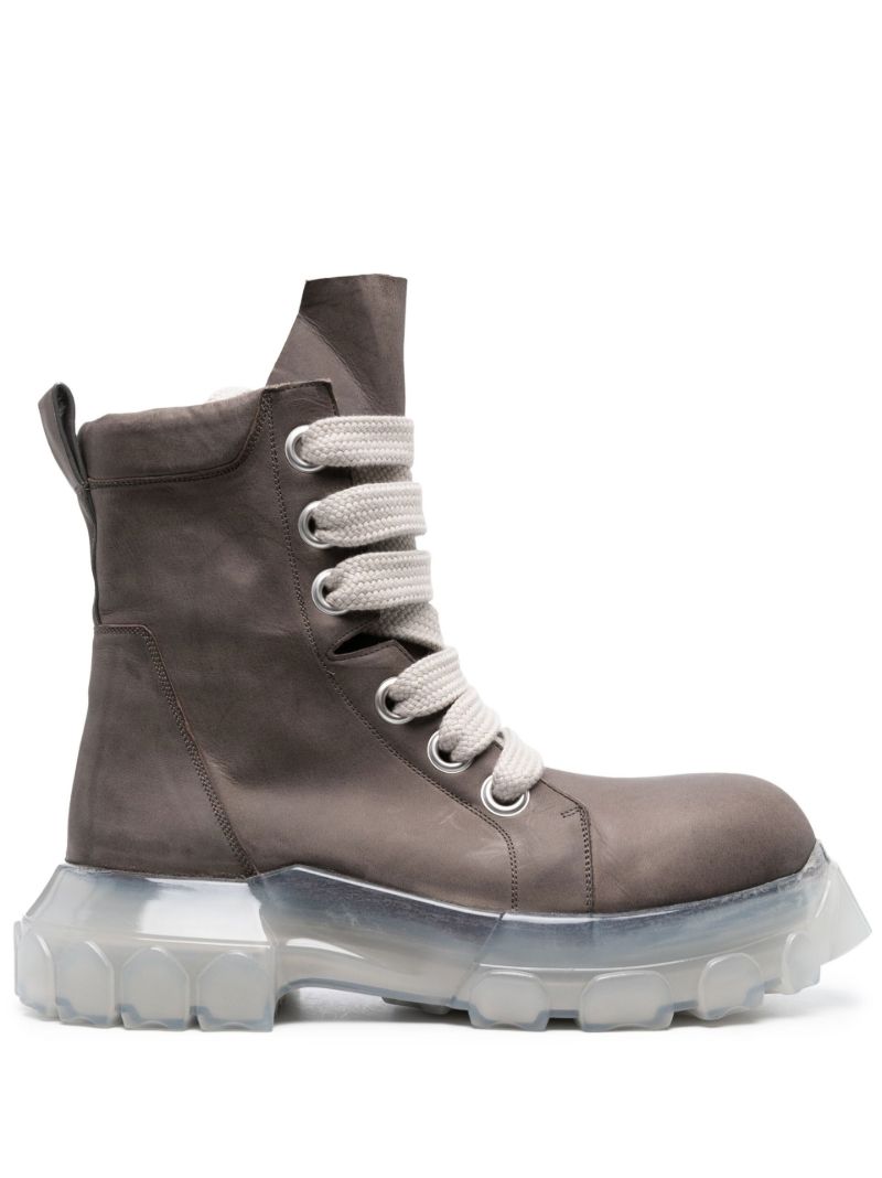 Brown Bozo Lace-up Leather Boots