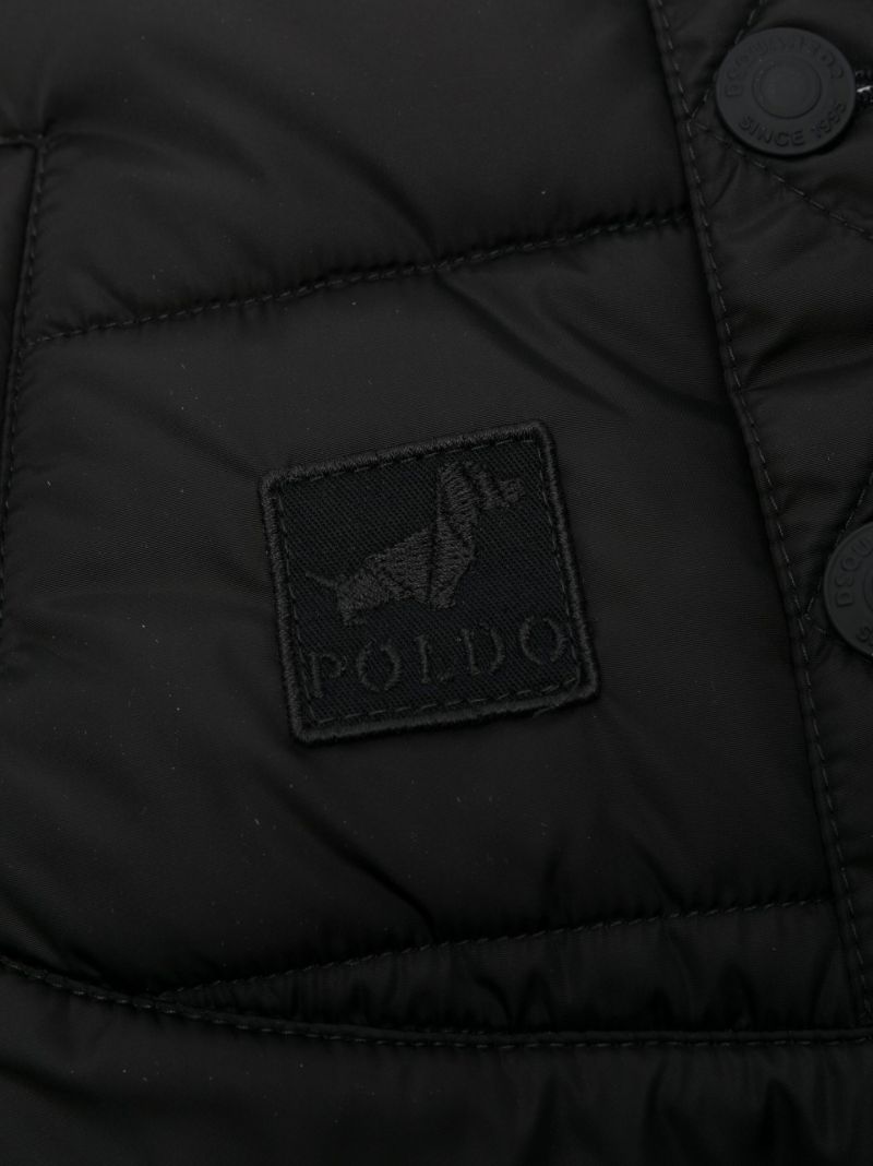 Black Logo Puffer Dog Coat