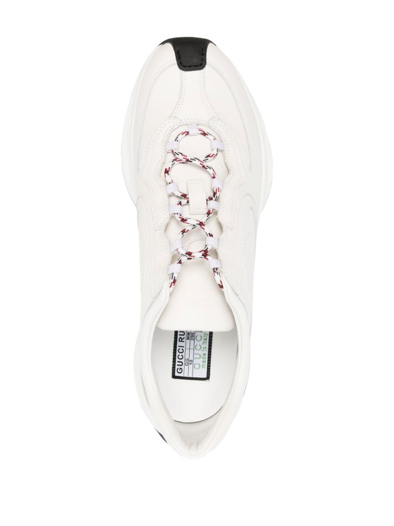 White Gucci Run Leather Sneakers