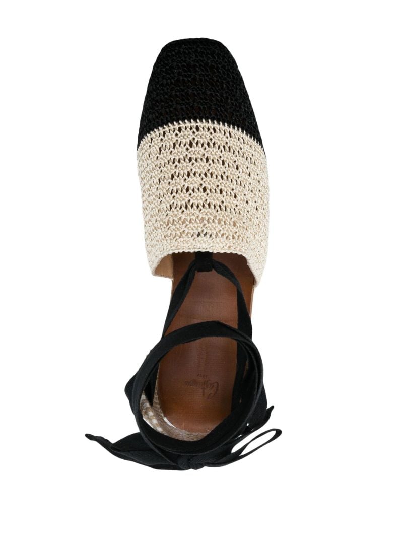 Neutral and Black Gretel Woven Espadrilles