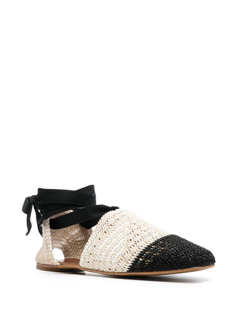 Neutral and Black Gretel Woven Espadrilles