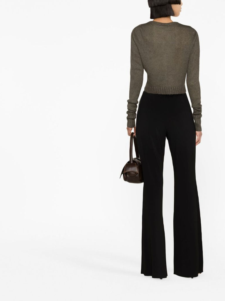 Grey Cropped Cardigan