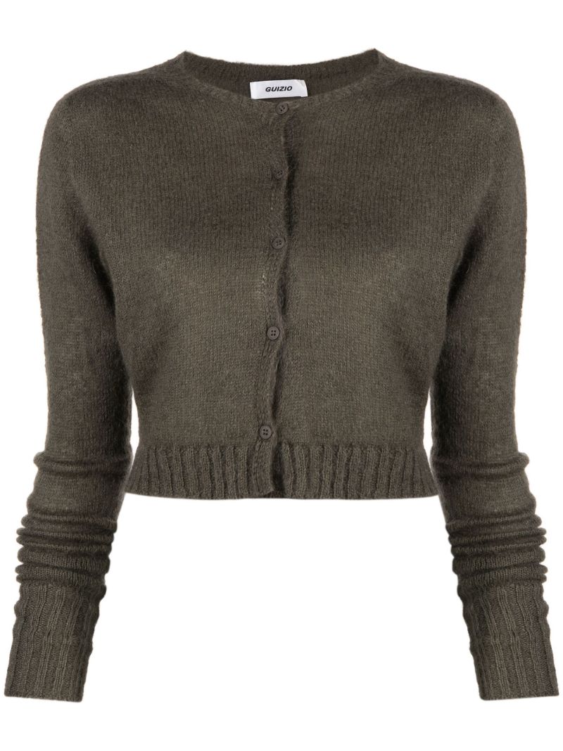 Grey Cropped Cardigan