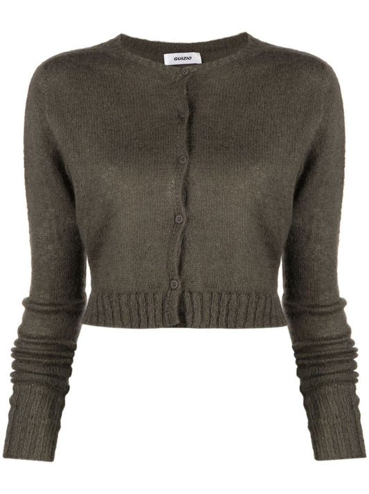 Grey Cropped Cardigan
