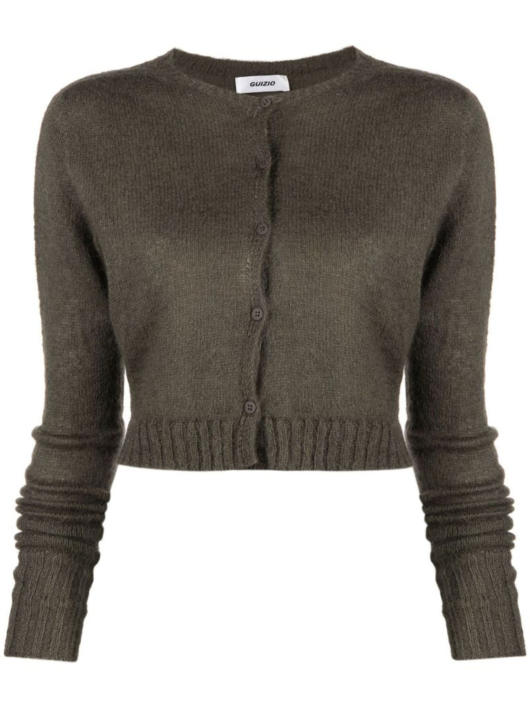 Grey Cropped Cardigan