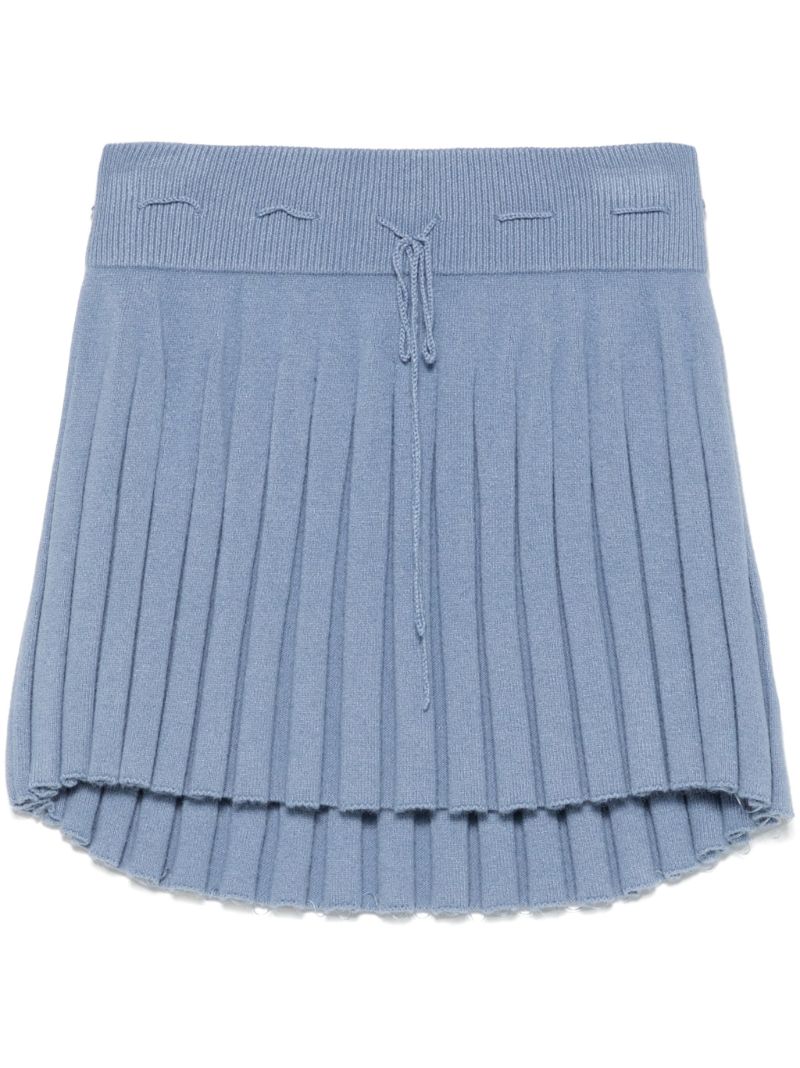 Blue Pleated Skirt
