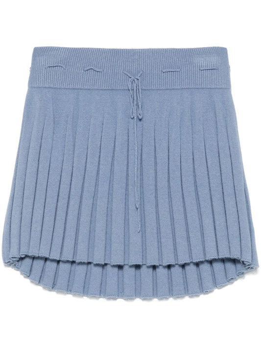 Blue Pleated Skirt