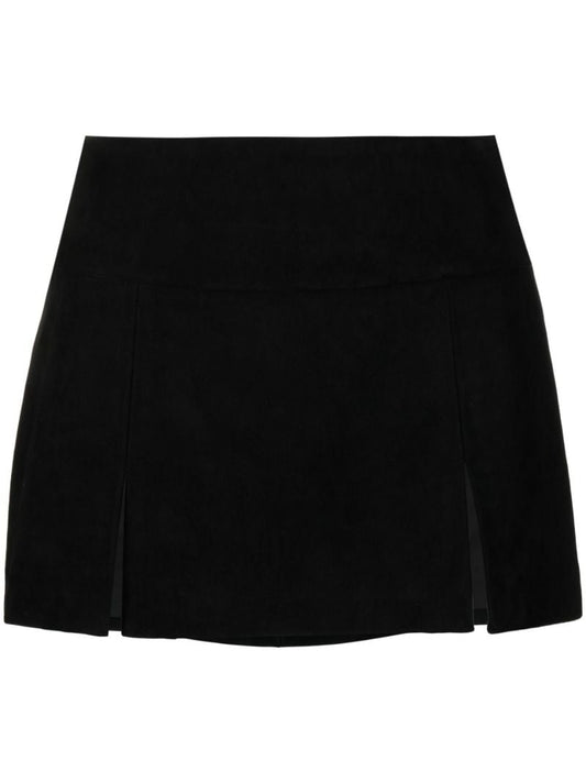 Black Suede Micro Mini Skirt