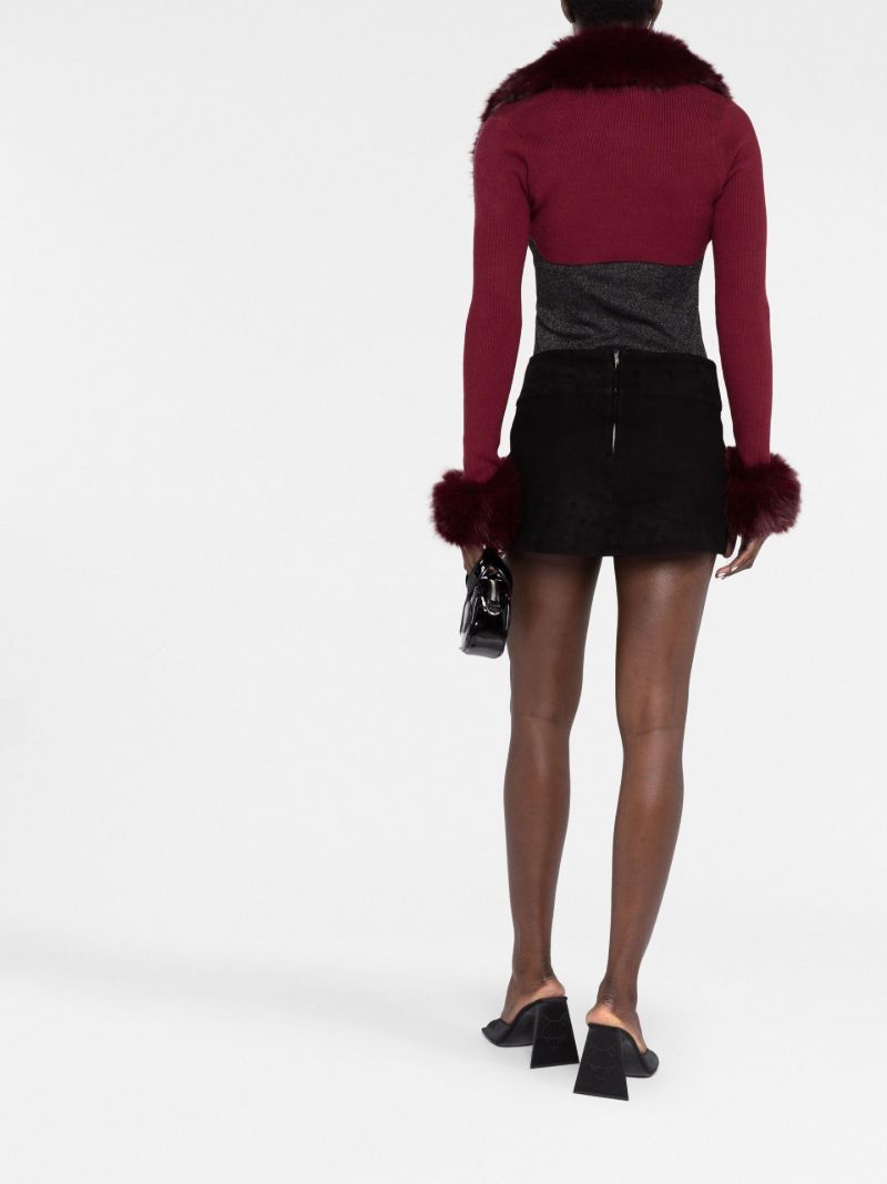 Black Suede Micro Mini Skirt