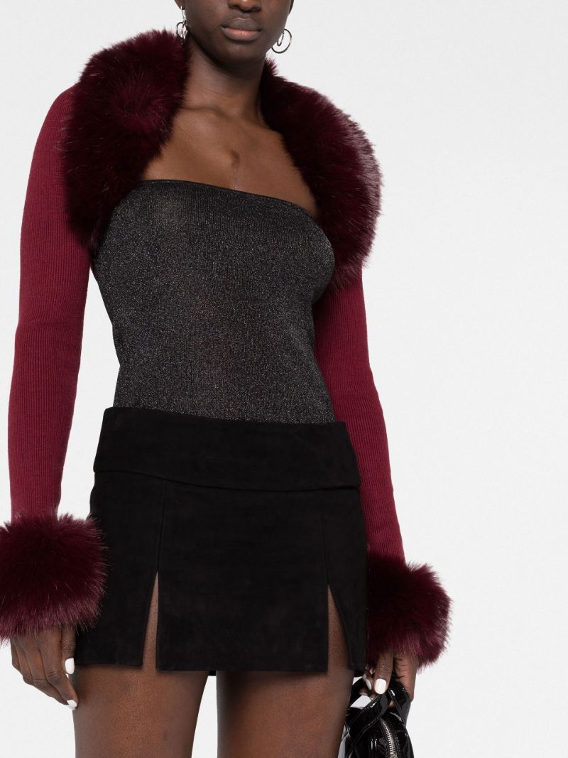 Black Suede Micro Mini Skirt